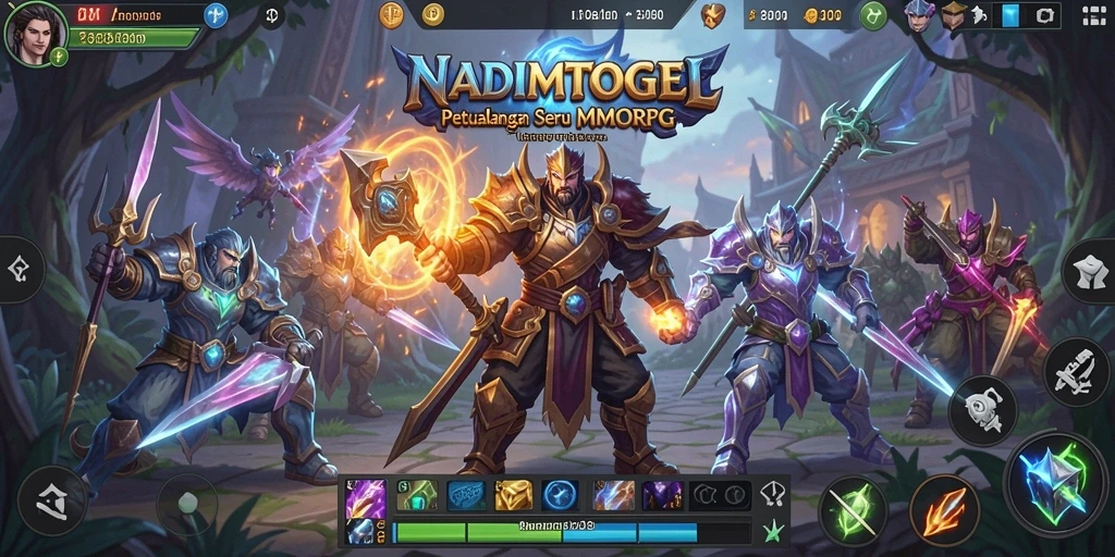 Screenshot gameplay NADIMTOGEL menampilkan aksi pertarungan seru dalam dunia MMORPG.