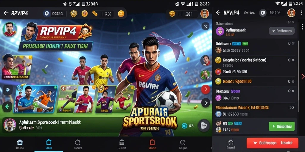 Tampilan gameplay menarik di aplikasi Sportsbook RPVIP4.