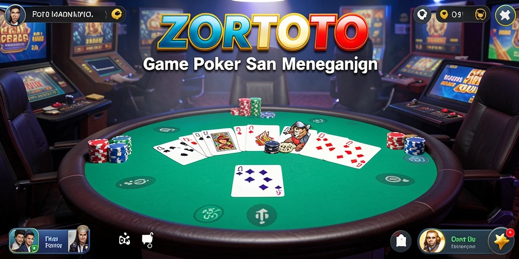 Screenshot gameplay menarik dari ZORTOTO yang menampilkan aksi poker.